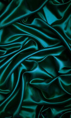 dark green silk fabric