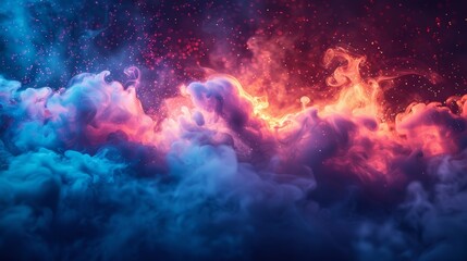Fototapeta na wymiar Abstract colorful smoke clouds