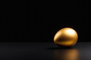 golden egg on a black background.