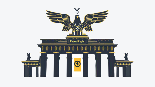 BERLIN GERMANY  Big statue of Bundesadler German for