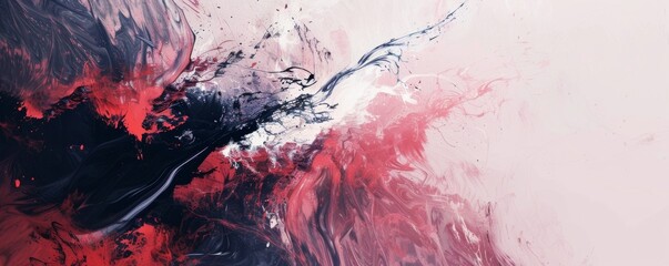 Abstract red and black paint splash