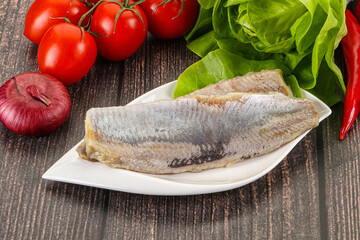 Herring fillet in the oil