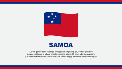 Samoa Flag Abstract Background Design Template. Samoa Independence Day Banner Social Media Vector Illustration. Samoa Design