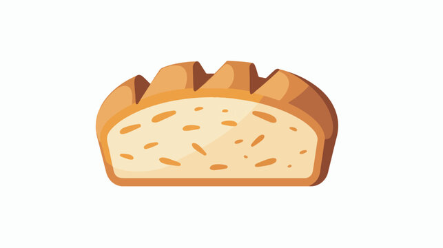 Bread flat vector icon  flat vector isolated on white