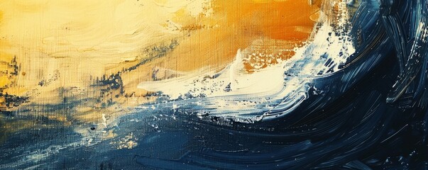Abstract ocean wave painting