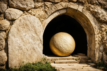 Empty Tomb: Details of Jesus Christ’s Resurrection : Surrealism Background