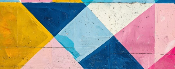Fototapeta premium Abstract colorful geometric painting