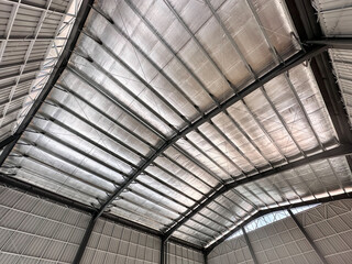A construction of steel roof structure