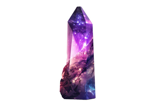 Purple and Blue Crystal With Stars