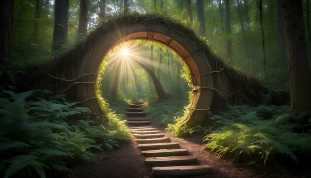 magical forest portal imagine a hidden portal in upscaled 3