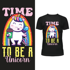 unicorn colorful vector design for tshirt