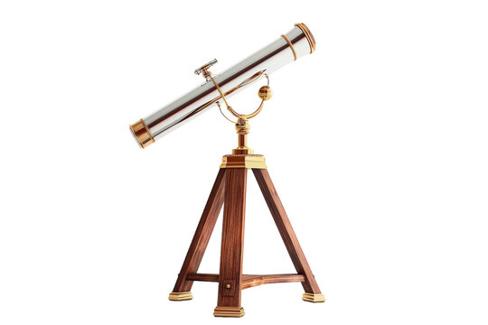 Telescope on Wooden Tripod