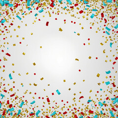   set of realistic isolated colorful confetti on the transparent background colorful background