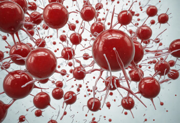 Red platelets in the bloodstream colorful background