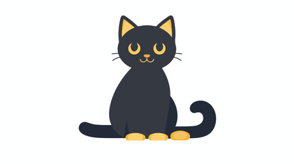 Cat icon template color editable. Cat symbol vector s