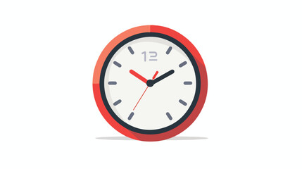 Clock icon flat vector isolated on white background