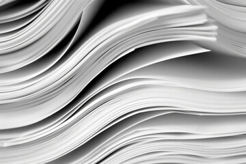 Close-up of a bending stack of paper