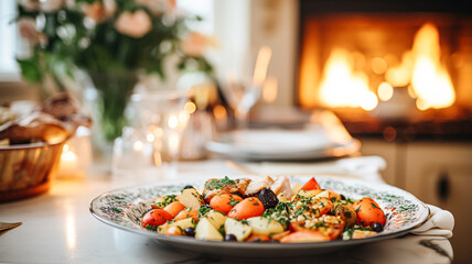 Winter holiday meal for dinner celebration menu, main course festive dish for Christmas, family event, New Year and holidays, English country food recipe