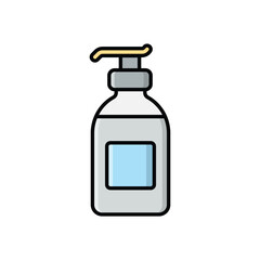Color Line Hand Sanitizer vector icon