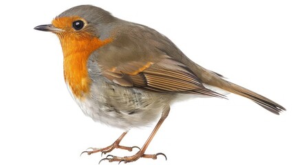 Curious Robin Perched Gracefully, A Portrait of Nature's Melody Generative AI