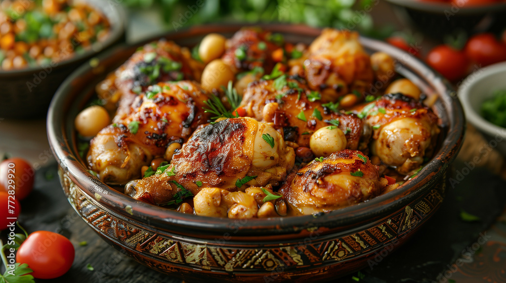 Sticker Delicious Chicken Al Fahm, popular Saudi Arabian dish, 