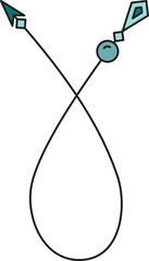 Decorative Curved Arrow Illustration