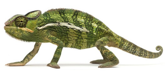 Fototapeta premium Chameleon on a white background isolated
