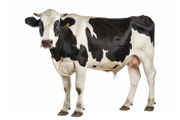 cow on white background isolated