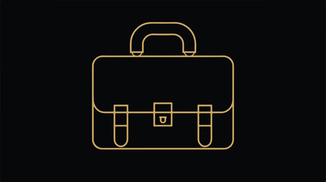 Briefcase line icon portfolio outline vector 