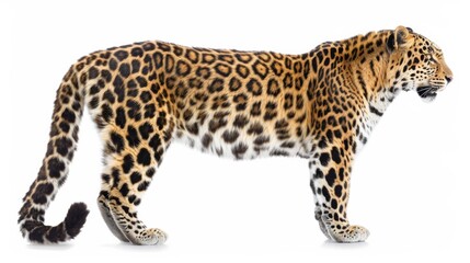 Obraz premium leopard on white background isolated