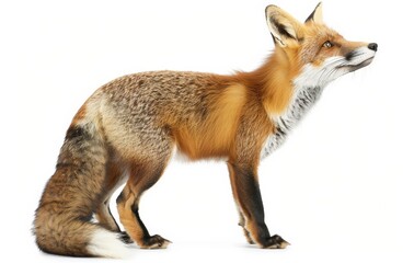 Obraz premium fox on white background isolated