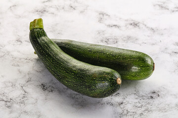 Raw young small green zucchini