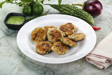 Indian style - chicken kebab with herbs