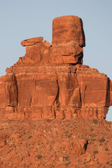 Sunrise with rock formations in Valley of the gods in Utah , USA
