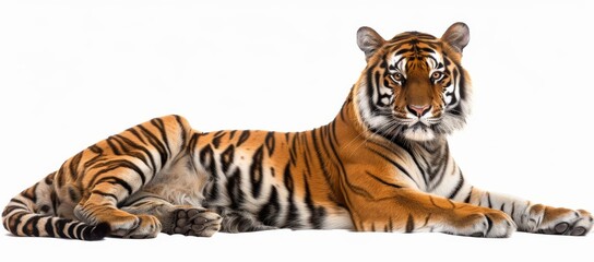 tiger on white background isolated