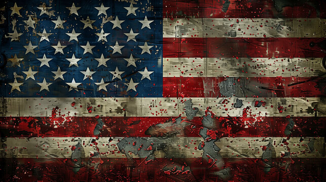 US Flag-themed background for Memorial or Veterans Day