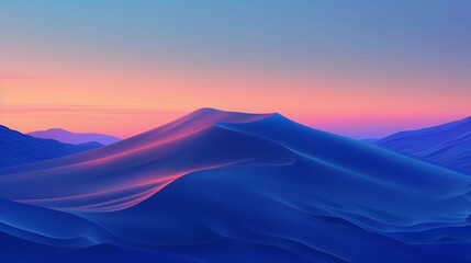 Abstract desert dunes at sunset