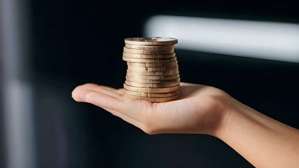 hand giving money for investment the future