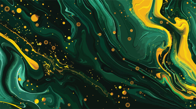 Dark Green Yellow vector background with bubble shape