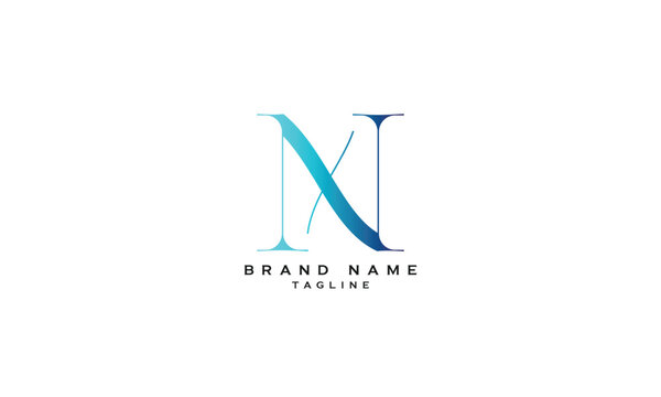 NX, XN, Abstract initial monogram letter alphabet logo design