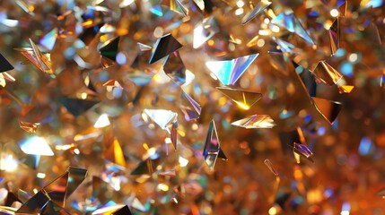 Image of the glitter of metal confetti. - 772845101