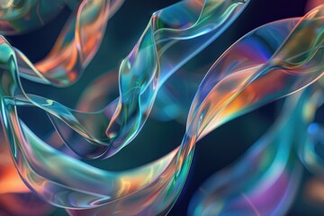 Colorful Abstract Smoke Wave Design with Light and Energy Texture