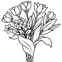 Hand Bouquet Vector Designs Elevate Your Visuals with Stunning Florals