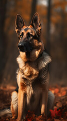 German shepherd dog photography poster mobile phone vertical background