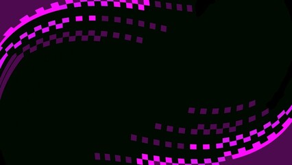 Black background with small squares decorated with perspective arches in the corners
