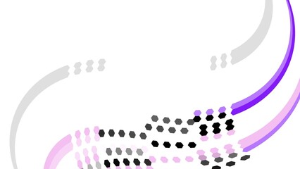 White background with curved lines inserted by small hexagons
