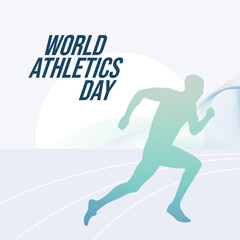 vector graphic of World Athletics Day ideal for World Athletics Day celebration.