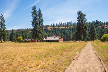 Obraz premium Fort Spokane in Lake Roosevelt National Recreation Area
