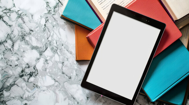 Spark joy in readers with a range of blank label e-book reader skin mockups, ideal for showcasing custom artwork and literary themes