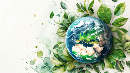 Backdrop resonating with the ethos of Invest in our planet, tailored for Earth Day festivities with a prominent focus on ecology